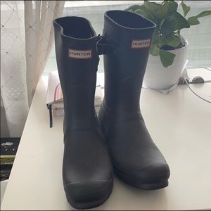 Size 10 Mid Calf Matte Black Hunter Boots 
** Worn ONCE!! **